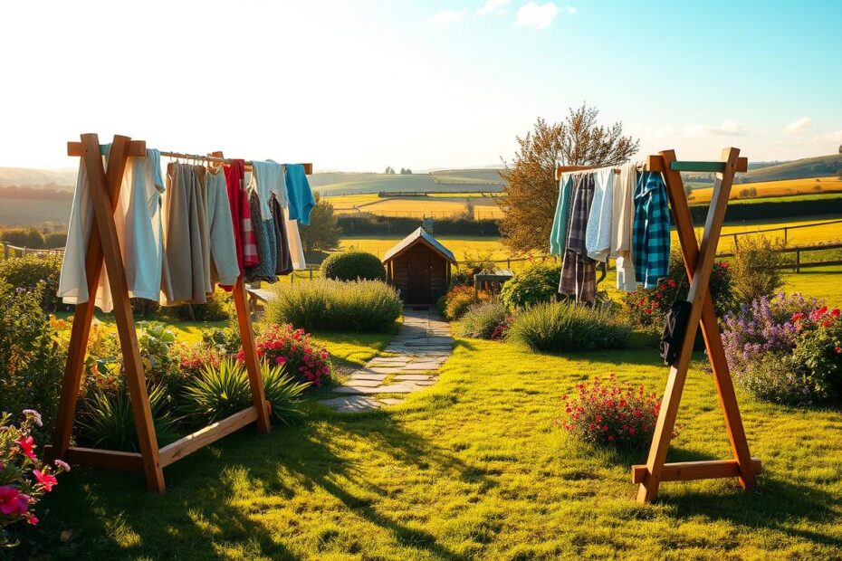 jak zrobić suszarkę na pranie do ogrodu
