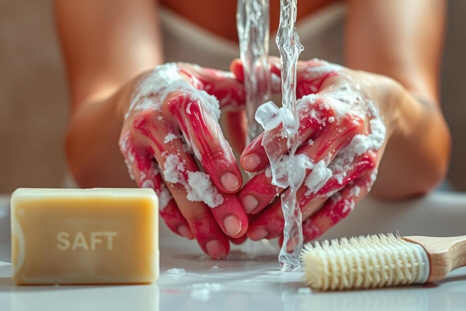 Czym zmyć farbę z rak