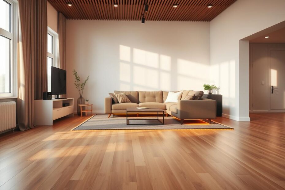 Salon 30 m2 ile pętli podłogówki