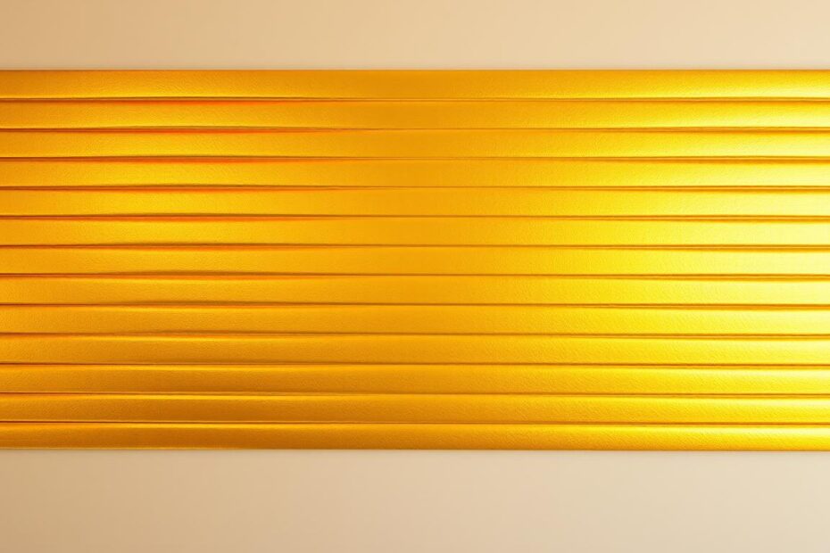 Złote paski na ścianie