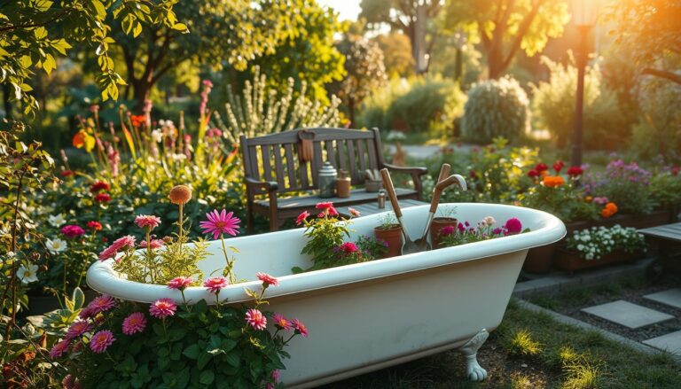 Jak wykorzystać starą wannę w ogrodzie