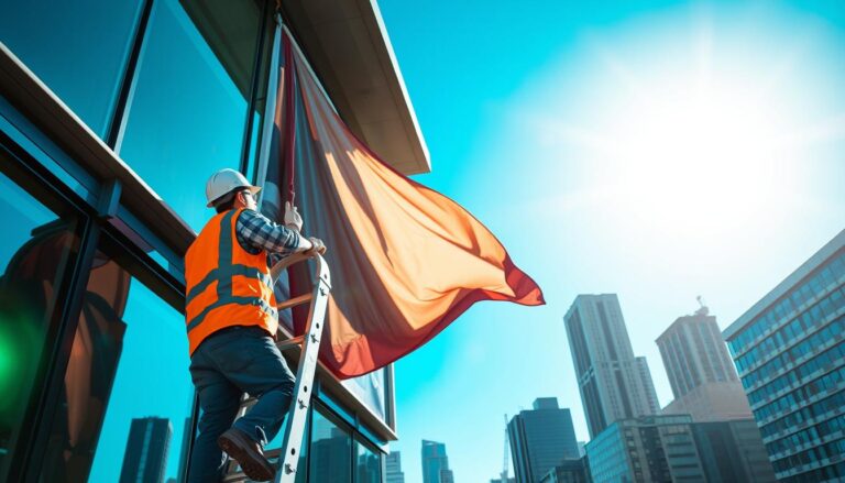 Jak zamontować baner na elewacji