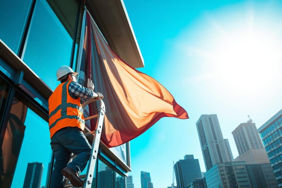 Jak zamontować baner na elewacji